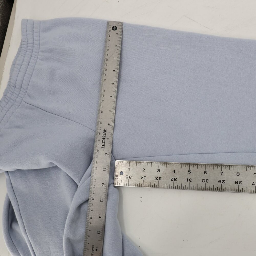 SKIMS Sweatpants womens small Boyfriend Fleece Baggy Zen Blue drawstring pockets - Picture 9 of 11